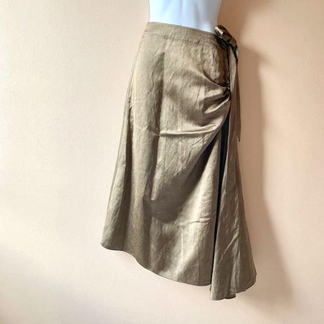 ブラミンク✨艶感 ハリ感 高級感たっぷり 上品 アシンメトリー マキシ