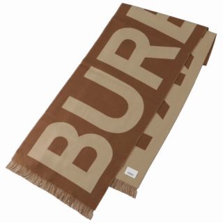 バーバリー(BURBERRY)のBURBERRY マフラー ロゴ ウール ジャカードスカーフ(ストール/パシュミナ)