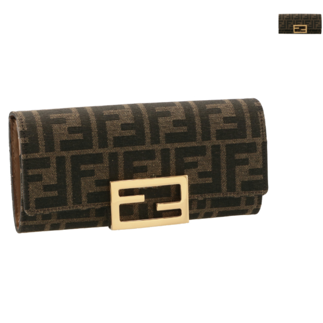 FENDI 長財布 二つ折り FFロゴ ウォレット バゲット