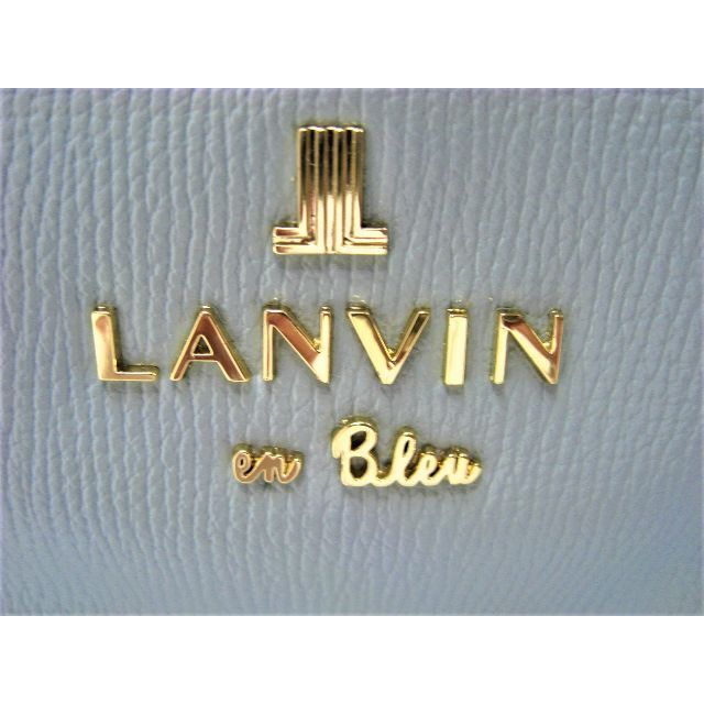 LANVIN en Bleu(ランバンオンブルー)のほぼ未使用 ランバンLANVIN セミショルダー トート スカイブルー№0990 レディースのバッグ(トートバッグ)の商品写真