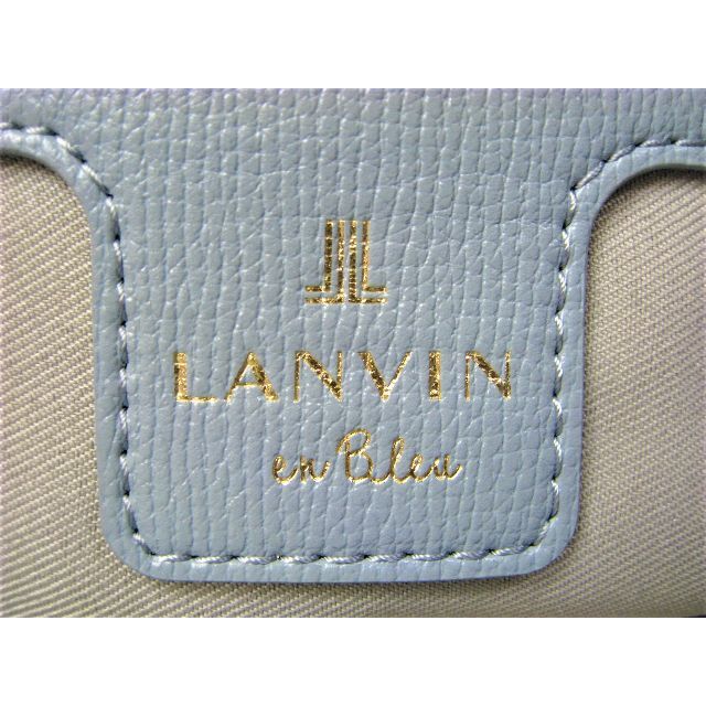 LANVIN en Bleu(ランバンオンブルー)のほぼ未使用 ランバンLANVIN セミショルダー トート スカイブルー№0990 レディースのバッグ(トートバッグ)の商品写真