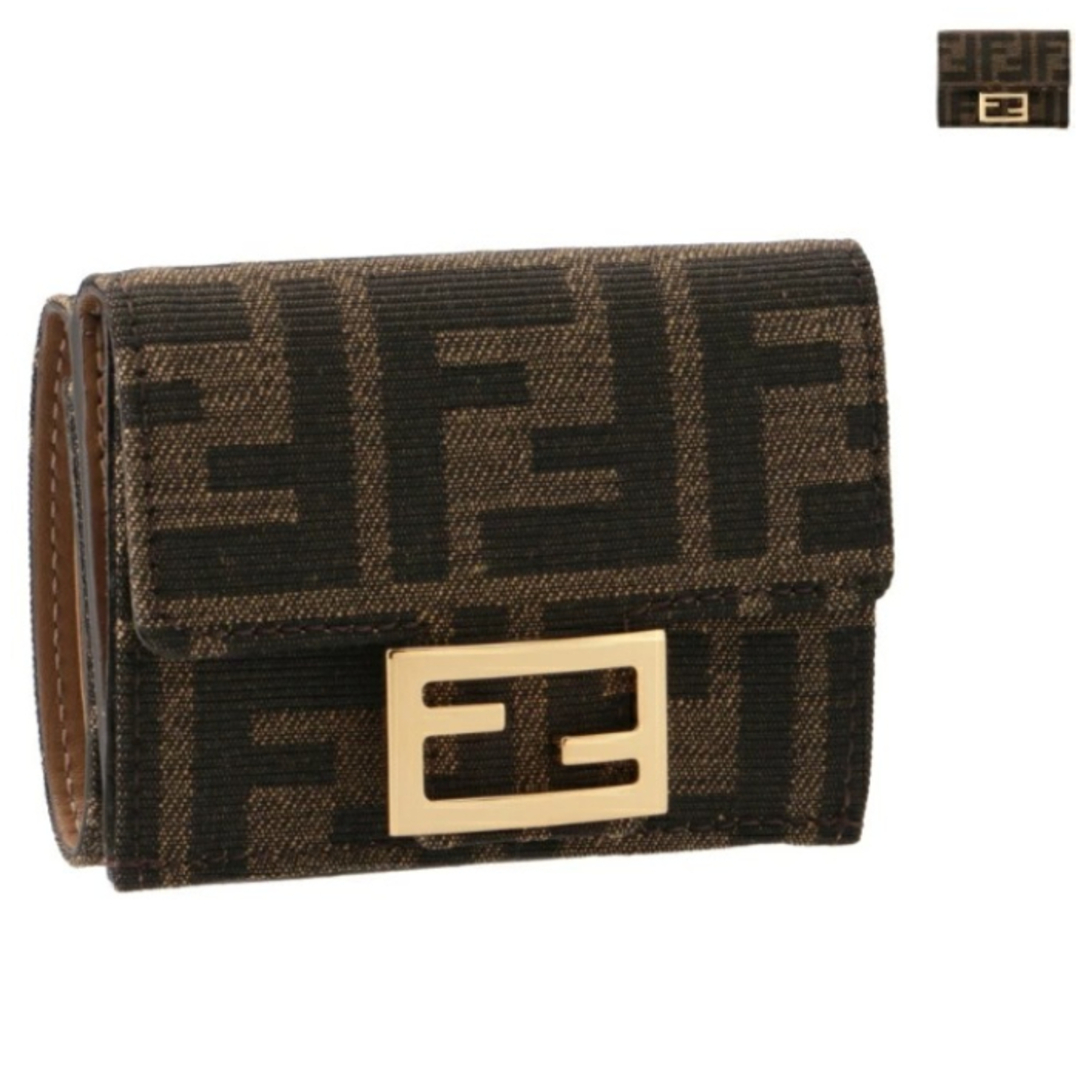 FENDI(フェンディ) バゲット マイクロ 三つ折り財布 ピンク KK173-