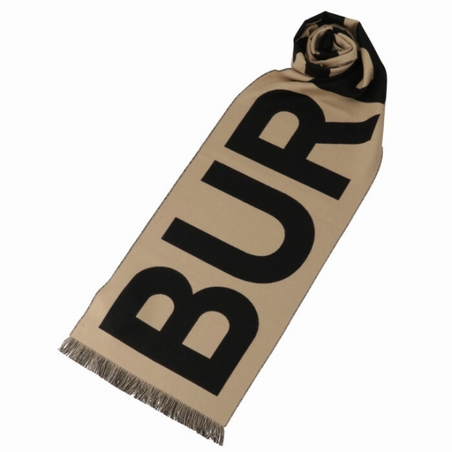 BURBERRY(バーバリー)のBURBERRY マフラー ロゴ ウール ジャカードスカーフ レディースのファッション小物(ストール/パシュミナ)の商品写真