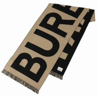 バーバリー(BURBERRY)のBURBERRY マフラー ロゴ ウール ジャカードスカーフ(ストール/パシュミナ)