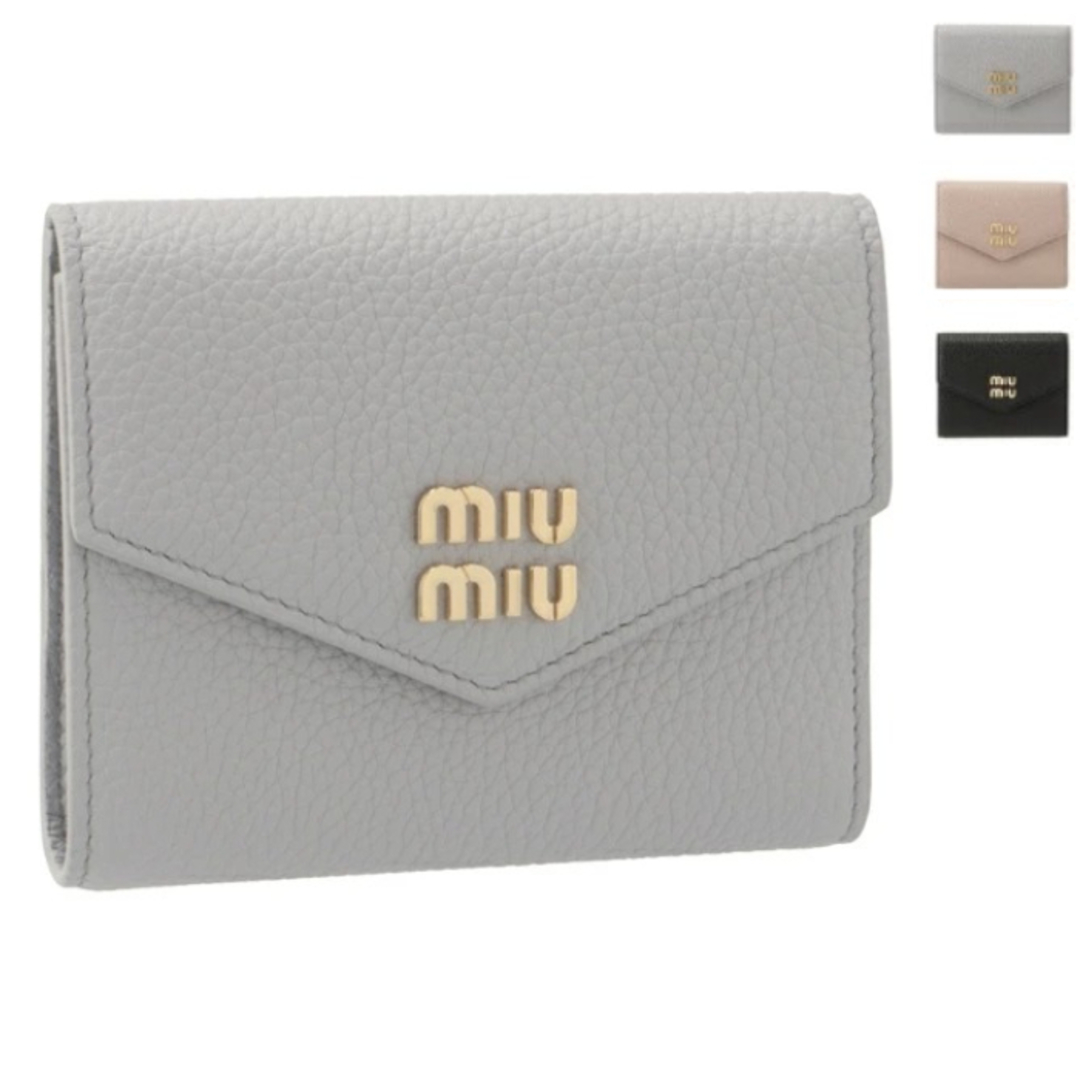 MIU MIU 財布 三つ折り レザー ミニウォレット