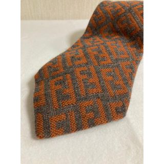 フェンディ(FENDI)のフェンディ　ネクタイ　ズッカ柄　ウール生地(ネクタイ)