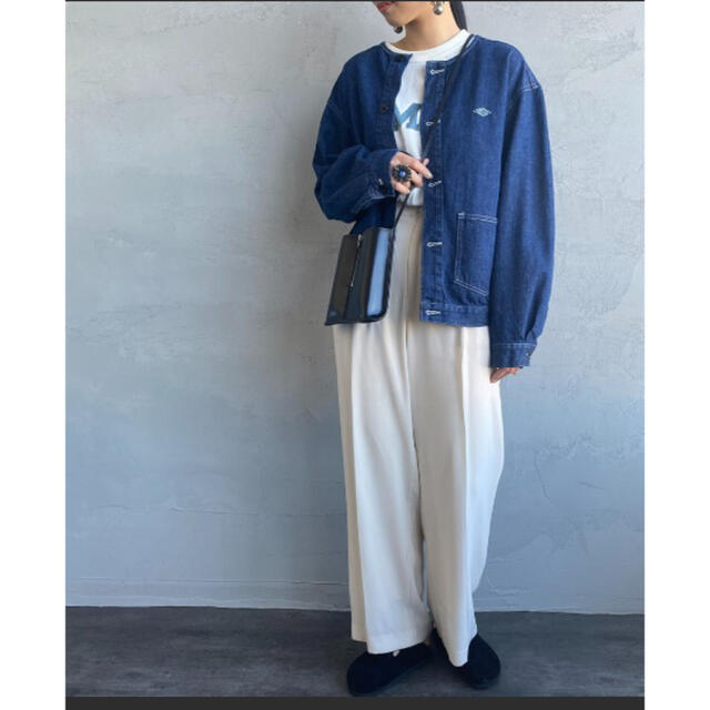 DANTON - 完売しました DANTON ダントン デニムノーカラージャケット DANTON - 完売しました DANTON ダントン デニムノーカラージャケット