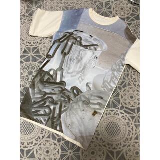 エムエムシックス(MM6)のmaison margiela mm6 フロントフォトデザイン　カットソー(Tシャツ(半袖/袖なし))