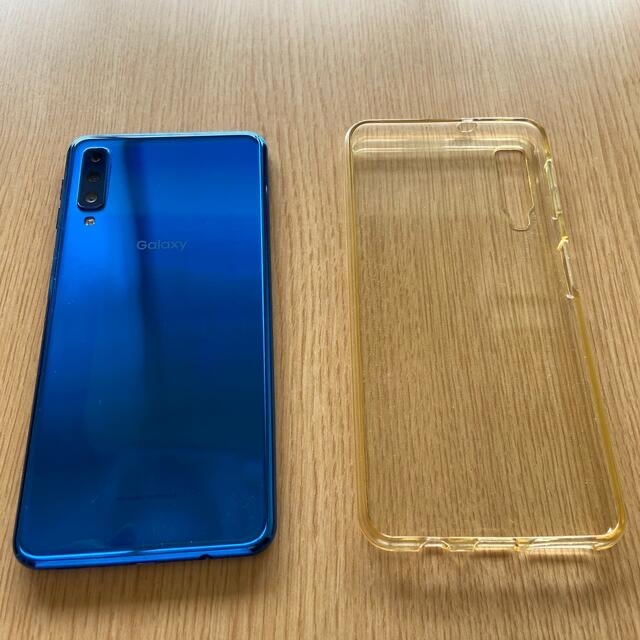 美品SAMSUNG Galaxy A7 ブルー simフリースマホ/家電/カメラ