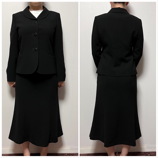 SOIR(ソワール)のソワールべニール　SOIR BENIR スーツ　礼服　喪服　ロングスカート レディースのフォーマル/ドレス(礼服/喪服)の商品写真