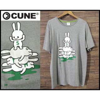 キューン(CUNE)のCY49 G① 美品 XL キューン 下北沢店 限定販売 地図 うさぎ Tシャツ(Tシャツ/カットソー(半袖/袖なし))