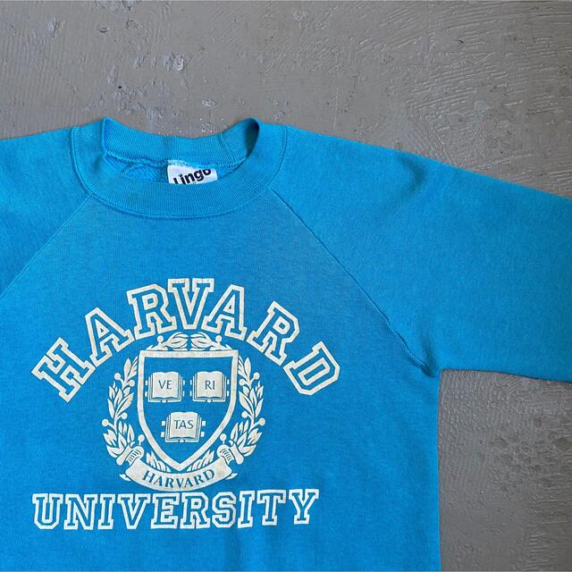 90s カレッジロゴスウェット S ライトブルー USA製 ハーバード大学 メンズのトップス(スウェット)の商品写真