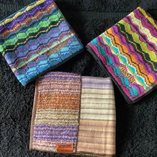 ミッソーニ(MISSONI)の新品未使用ミッソーニミニタオルハンカチ3枚(ハンカチ)