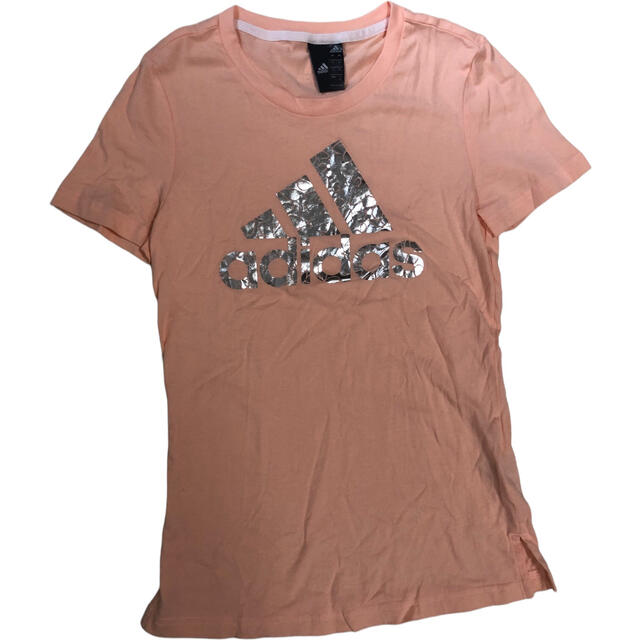 adidas(アディダス)のadidas アディダス　ピンク　レディース　Tシャツ　Mサイズ レディースのトップス(Tシャツ(半袖/袖なし))の商品写真