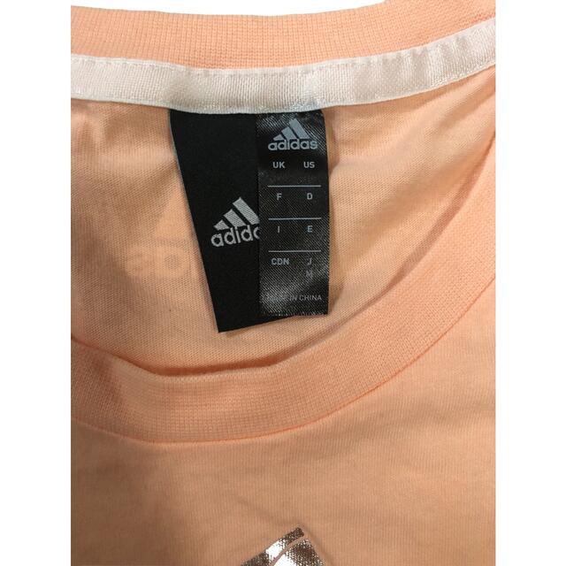 adidas(アディダス)のadidas アディダス　ピンク　レディース　Tシャツ　Mサイズ レディースのトップス(Tシャツ(半袖/袖なし))の商品写真