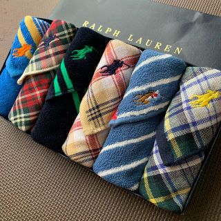 ラルフローレン(Ralph Lauren)のクーポン使えます・素敵なデザインたくさん⭐️ラルフローレン ガーゼタオルハンカチ(ハンカチ/ポケットチーフ)