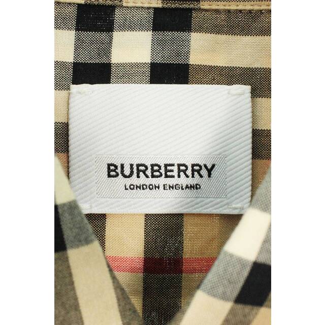 バーバリー 8017567 ロゴプリントノバチェック長袖シャツ メンズ S いラインアップ BURBERRY バーバリー ノヴァチェックシャツ ロゴプリント シャツ