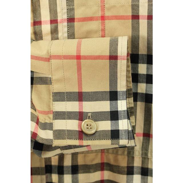 バーバリー 8017567 ロゴプリントノバチェック長袖シャツ メンズ S いラインアップ BURBERRY バーバリー ノヴァチェックシャツ ロゴプリント シャツ