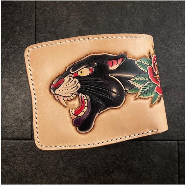 ◼︎Old school tattooブラックパンサーハンドバッグ セカンドバッグ-
