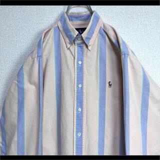 ラルフローレン(Ralph Lauren)のラルフローレン BDシャツ ストライプ ピンク&パープル マルチポニー M相当(シャツ)