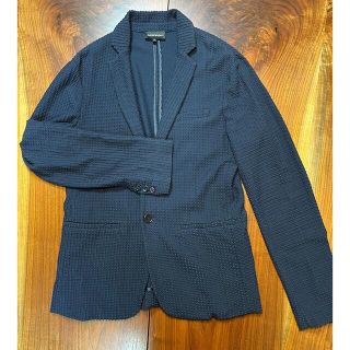 エンポリオアルマーニ(Emporio Armani)の美品　エンポリオアルマーニ　テクスチャーストレッチジャケット　M(テーラードジャケット)