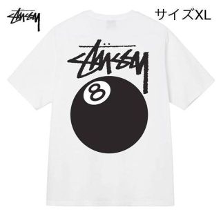 ステューシー(STUSSY)の【新品】stussy Tシャツ　サイズXL ホワイト8ボール(Tシャツ/カットソー(半袖/袖なし))