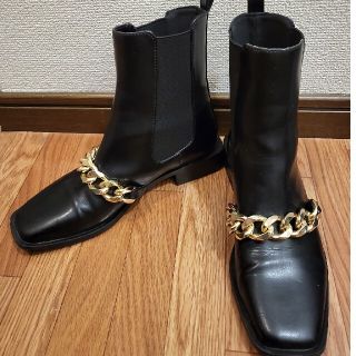 ザラ(ZARA)のZARA　チェーン　チェルシーブーツ　サイドゴア(ブーツ)