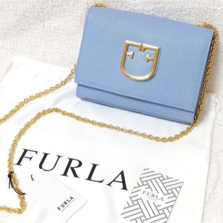 フルラ(Furla)の新品　FURLA フルラ　チェーンショルダーバッグ　BW0313L ライトブルー(ショルダーバッグ)