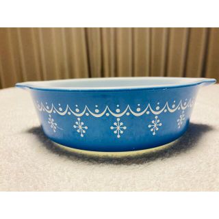 パイレックス(Pyrex)のオールドパイレックス スノーフレーク　キャセロール 蓋ナシ(食器)