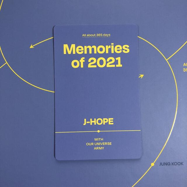 防弾少年団(BTS)(ボウダンショウネンダン)のBTS memories 2021 ホソク　トレカ　J-HOPE エンタメ/ホビーのタレントグッズ(アイドルグッズ)の商品写真