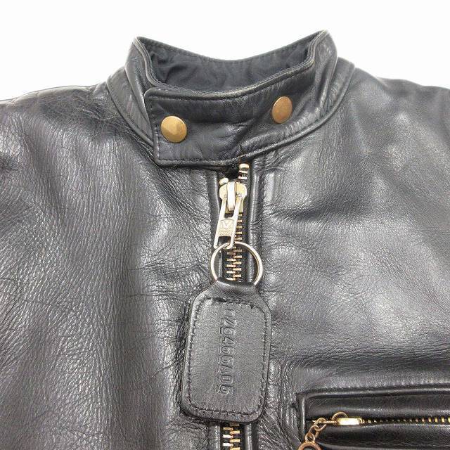 VANSON - バンソンモデルB 立襟 シングル ライダース レザー
