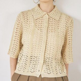 トゥデイフル(TODAYFUL)のLace Knit Shirts アイボリー(ニット/セーター)