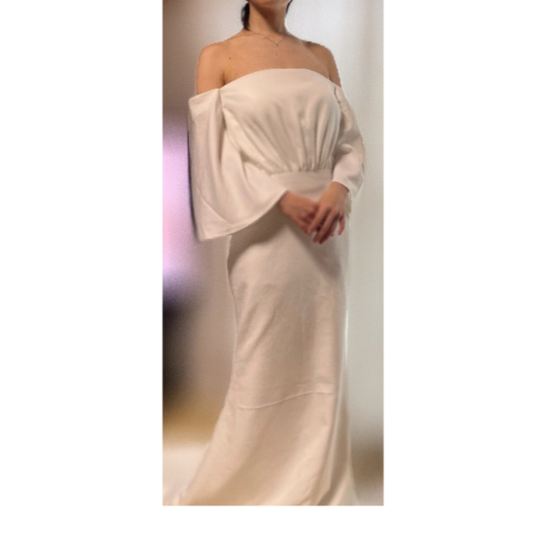 オフショルドレス　ウェディング前撮りドレス レディースのフォーマル/ドレス(ウェディングドレス)の商品写真