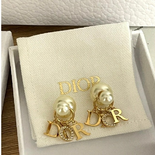 美品 ディオール DIOR ゴールド ピアス