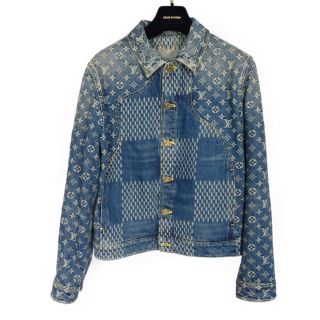 ルイヴィトン(LOUIS VUITTON)のルイ・ヴィトン ジャイアント ダミエ ウェーブス モノグラム 46 NIGO ヴァージルアブロー LVスクエアード デニムジャケット 1A7YD6(その他)