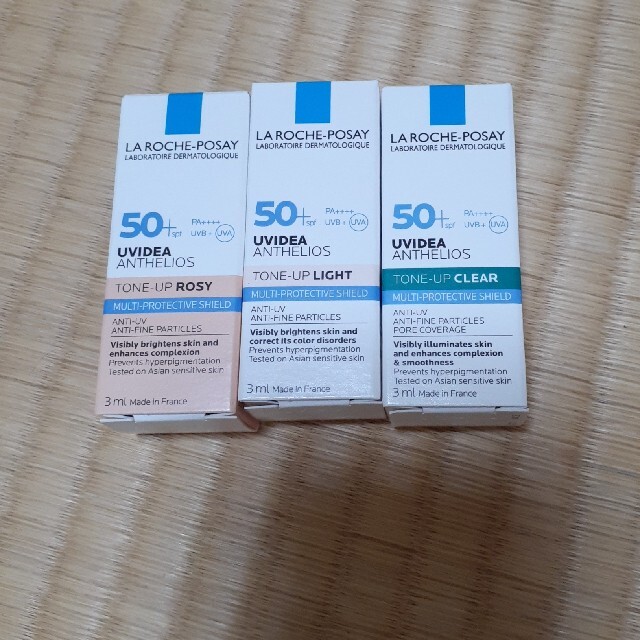 LA ROCHE-POSAY(ラロッシュポゼ)のラロッシュポゼ　トーンアップライト/ローズ/クリア サンプル3個・各3ml コスメ/美容のベースメイク/化粧品(化粧下地)の商品写真