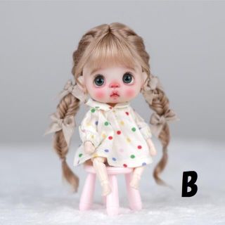 オビツ11 ob11 ウィッグ モヘアウィッグ 海外作家様 三つ編み(人形)