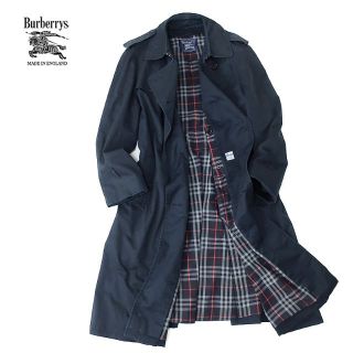 バーバリー(BURBERRY)の80s英国製ビンテージ Burberrys　トレンチコート/裏地チェック(トレンチコート)