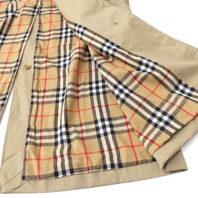 BURBERRY(バーバリー)の80s英国製ビンテージ Burberrys　シングル比翼コート/裏地ノバチェック レディースのジャケット/アウター(トレンチコート)の商品写真