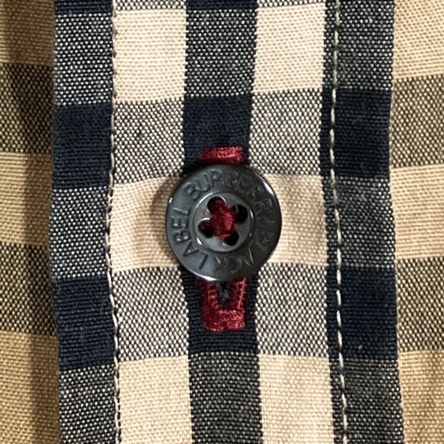 バーバリー ブラックレーベル ノバチェック 刺繍ロゴ 長袖シャツ バーバリー ブラックレーベル ノバチェック 刺繍ロゴ 長袖シャツ