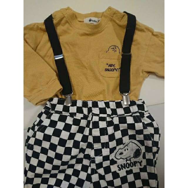 PEANUTS(ピーナッツ)の【Used】スヌーピー SNOOPY 子供服 petit main べべ キッズ/ベビー/マタニティのベビー服(~85cm)(パンツ)の商品写真