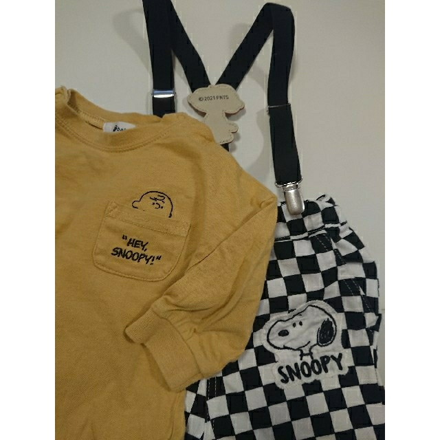 PEANUTS(ピーナッツ)の【Used】スヌーピー SNOOPY 子供服 petit main べべ キッズ/ベビー/マタニティのベビー服(~85cm)(パンツ)の商品写真