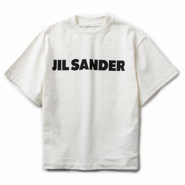 【新品】JIL SANDER　ロゴ プリント ロングTシャツ ホワイト MサイズロゴロンＴT-SHI