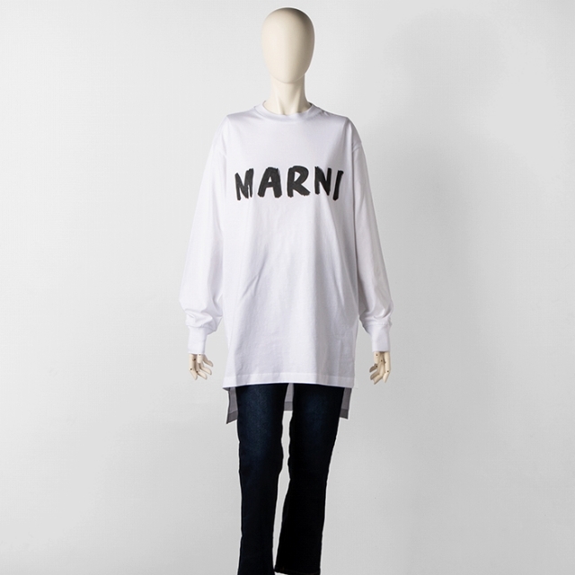 Marni(マルニ)のMARNI ロゴ ロングTシャツ レディースのトップス(カットソー(半袖/袖なし))の商品写真