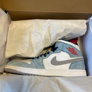 Nike Air Jordan 1 Mid University Blue28(スニーカー)