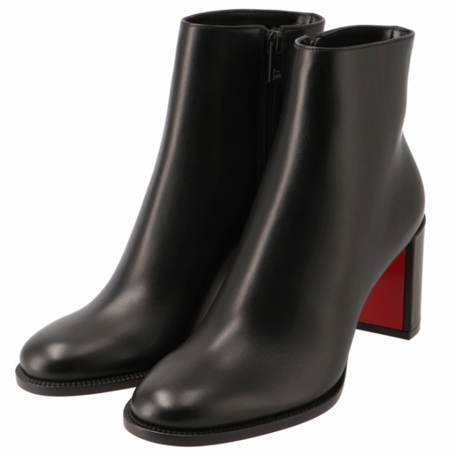 レディースChristian Louboutin ルブタン スエード OTTOCARL100 フリンジ サイドジップ ブーツ #36 1/2 1160416 ブラック gy