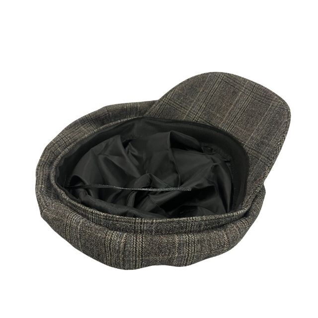 ベレー帽　グレー　レトロ柄　キャップ　帽子 レディースの帽子(ハンチング/ベレー帽)の商品写真