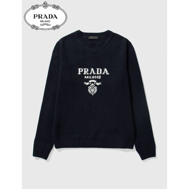 PRADA - PRADA ウール X カシミア クルーネック セーター