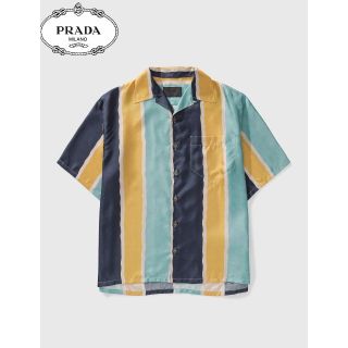 プラダ(PRADA)のPRADA ショートスリーブ プリント シルク ツイルシャツ(シャツ)