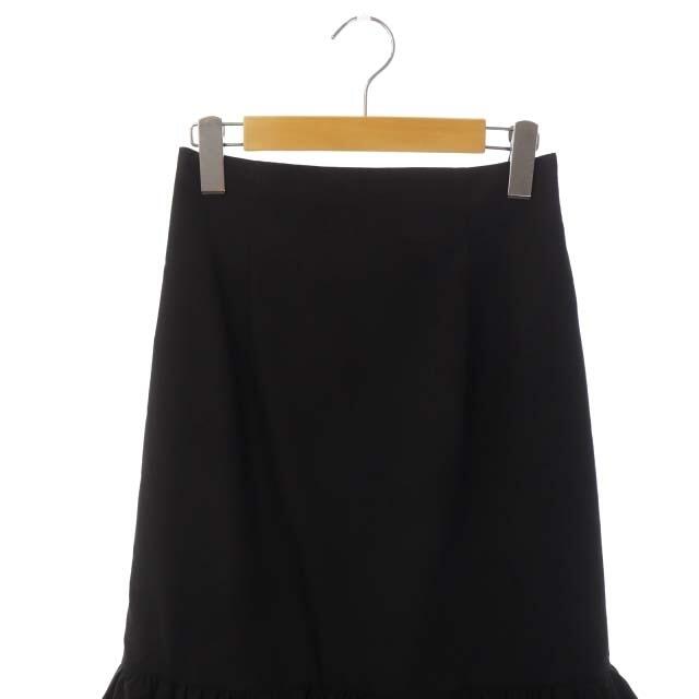 Mystrada(マイストラーダ)のマイストラーダ ×安西こずえ ティアードスカート タック ロング 36 黒 レディースのスカート(ロングスカート)の商品写真